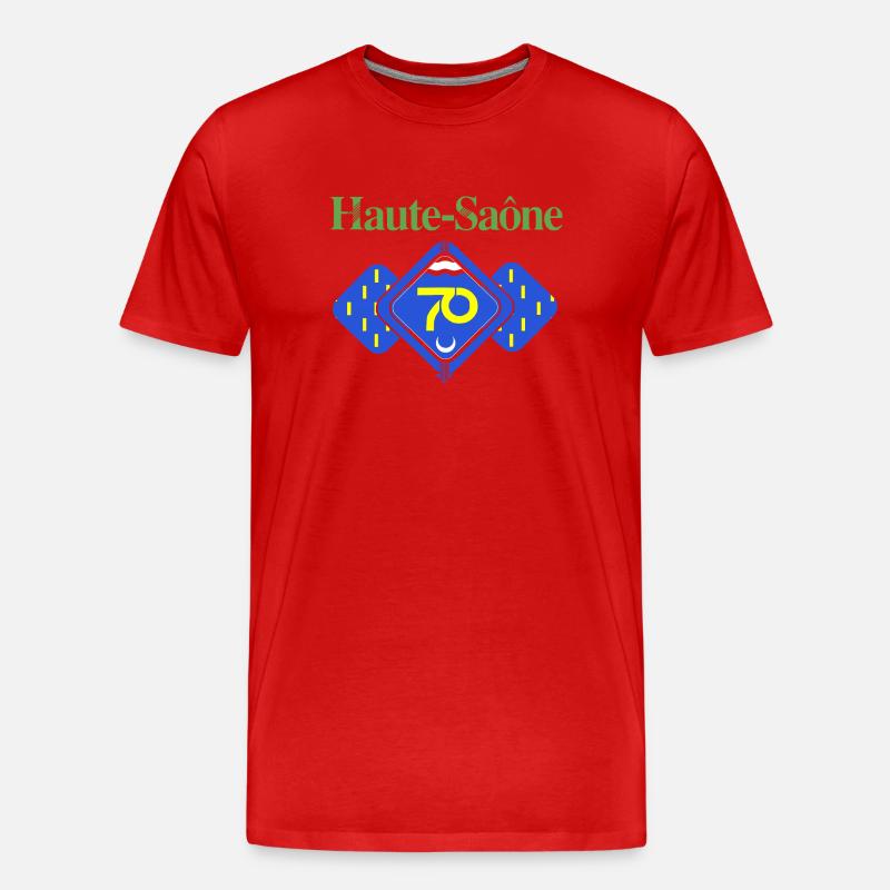 Haute-Saône - Männer Premium Bio T-Shirt - Rot