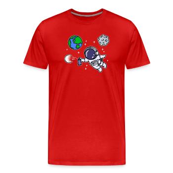 Graffiti Street Art Dessin Illustration Art - T-shirt bio Premium Homme - rouge - Devant - Damien (186cm)