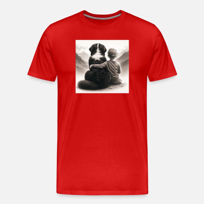 Berner Sennenhund - Männer Premium Bio T-Shirt - Rot