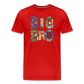 BIG BRO - Brother - Big brother - Matching look - Men's Premium Organic T-Shirt - red - Front - Damien (186cm)
