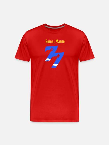 Seine-et-Marne - Men's Premium Organic T-Shirt - red