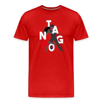 Tango Tänzer - Männer Premium Bio T-Shirt - Rot - Vorne - Damien (186cm)