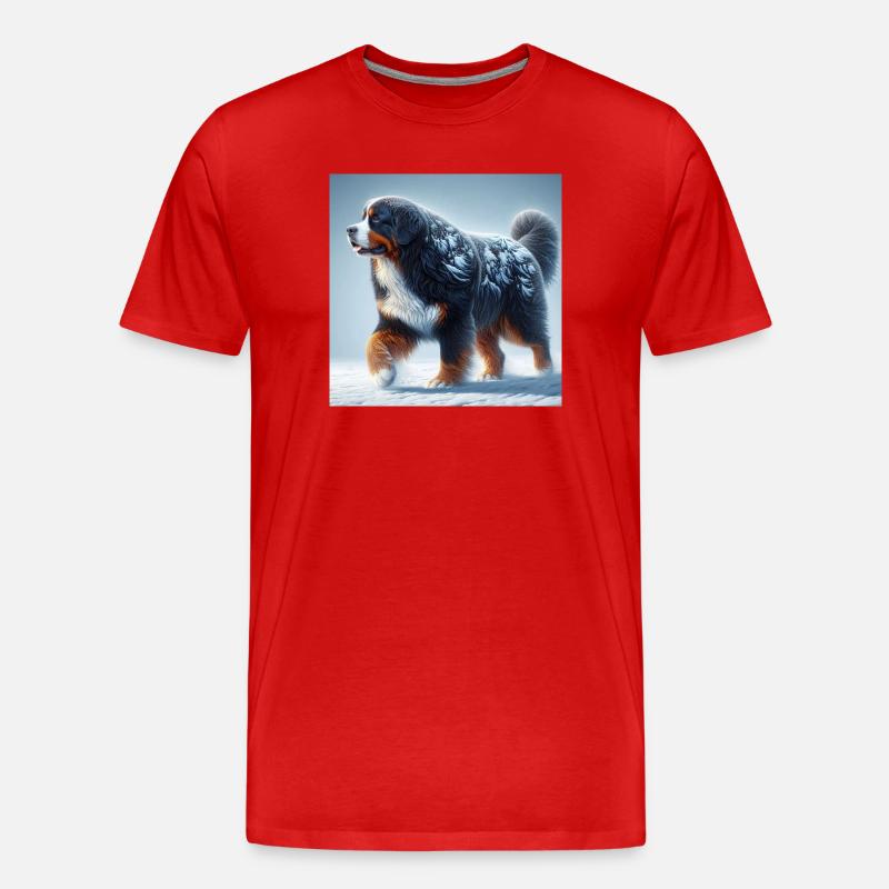 Berner Sennenhund - Männer Premium Bio T-Shirt - Rot