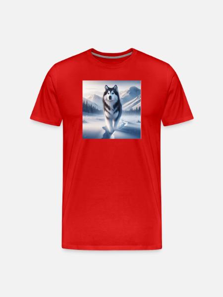 Husky - Men's Premium Organic T-Shirt - red