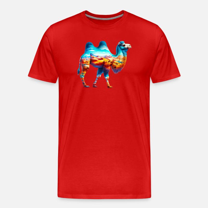 Kamel - Männer Premium Bio T-Shirt - Rot