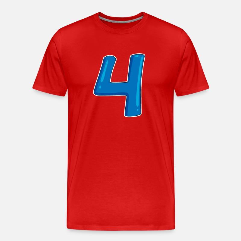 4 - Männer Premium Bio T-Shirt - Rot