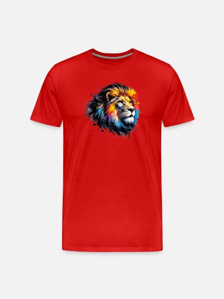 Lion - T-shirt bio Premium Homme - rouge