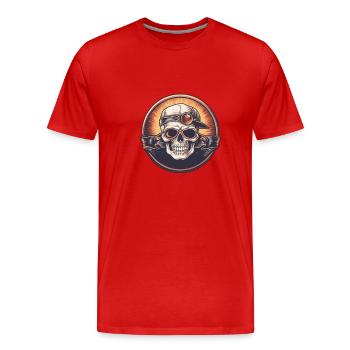 Style punk - T-shirt bio Premium Homme - rouge - Devant - Damien (186cm)