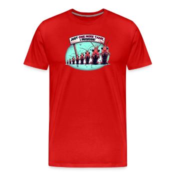 Aquarium de crevettes, Passe-temps aquatique, Nano aquarium - T-shirt bio Premium Homme - rouge - Devant - Damien (186cm)