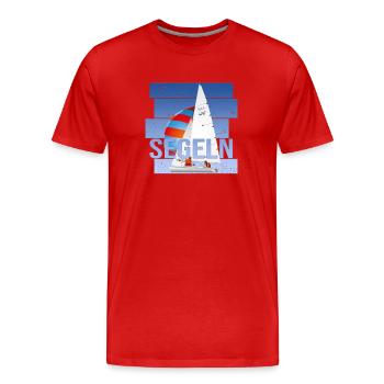 Segeln- Segelsport - Männer Premium Bio T-Shirt - Rot - Vorne - Damien (186cm)
