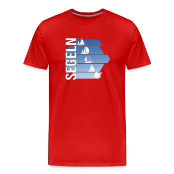 Segeln - Segelsport - Männer Premium Bio T-Shirt - Rot - Vorne - Damien (186cm)