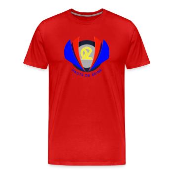 Hauts de seine - Männer Premium Bio T-Shirt - Rot - Vorne - Damien (186cm)