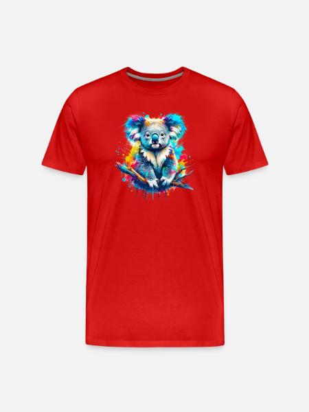 Koala - Men's Premium Organic T-Shirt - red