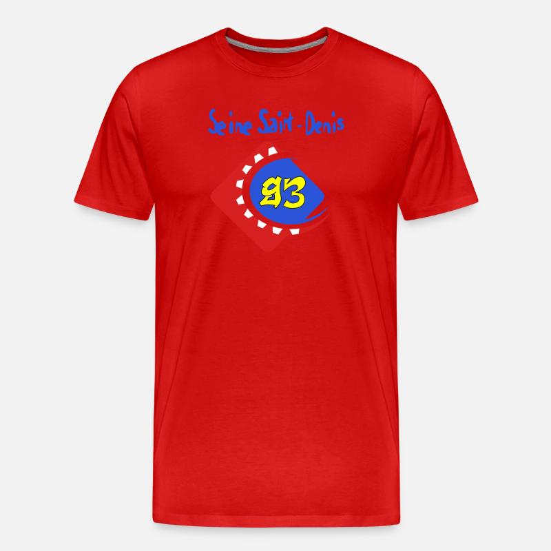 Seine Saint Denis - Männer Premium Bio T-Shirt - Rot