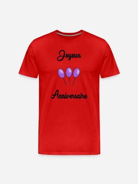 HAPPY BIRTHDAY - Men's Premium Organic T-Shirt - red