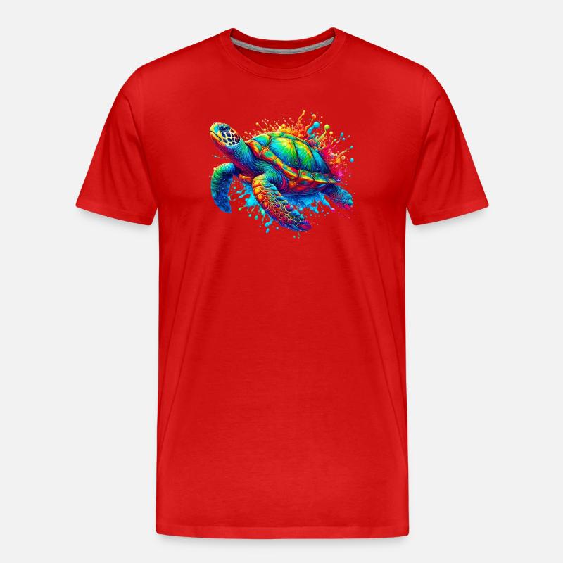 Schildkröte - Männer Premium Bio T-Shirt - Rot