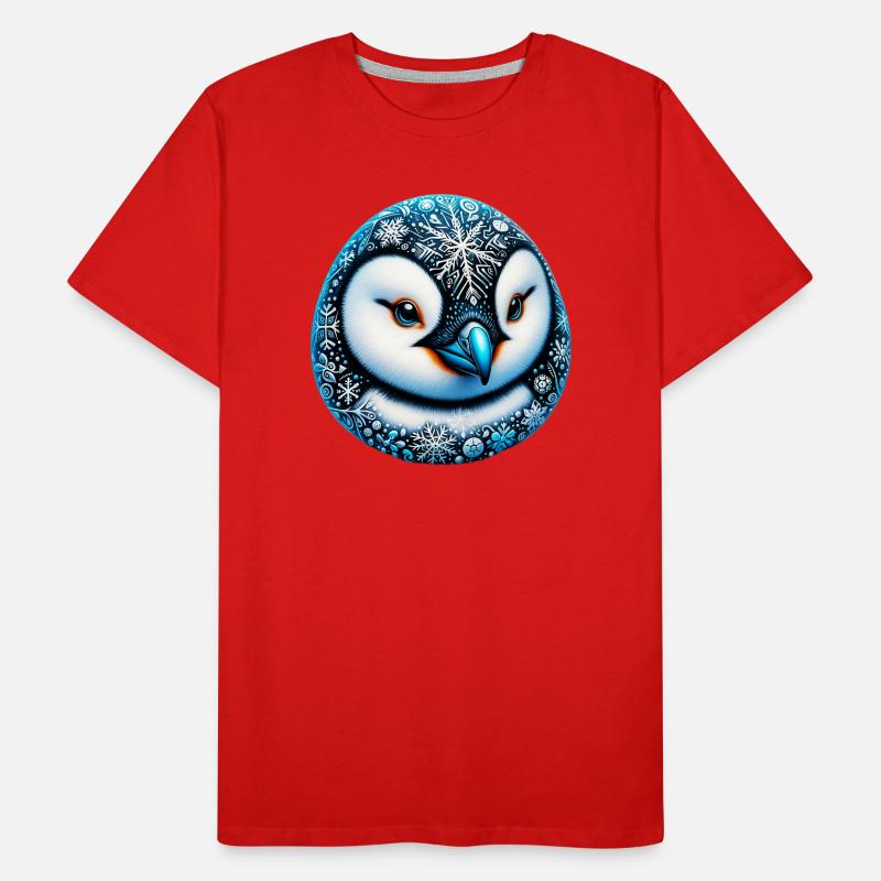 Pingouin flocon de neige flocons de neige T-shirt bio Premium Homme