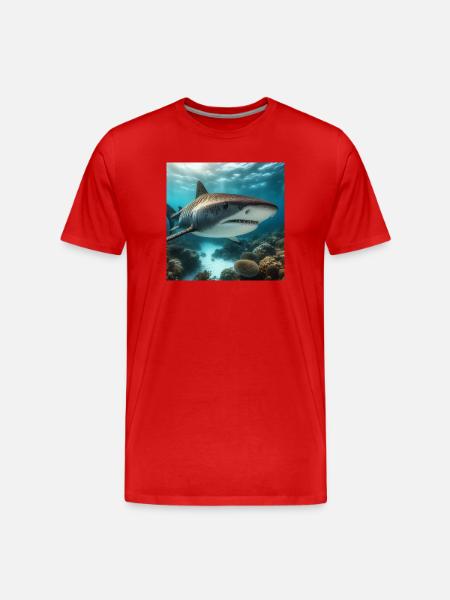 Tiger shark - Men's Premium Organic T-Shirt - red