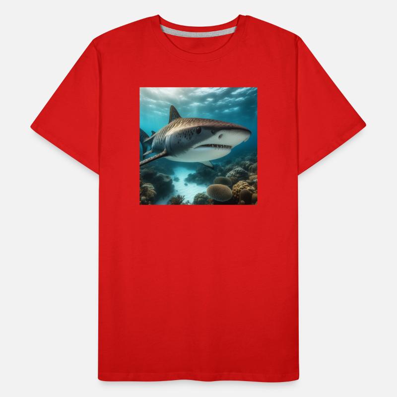 Tigerhai Männer Premium Bio T-Shirt