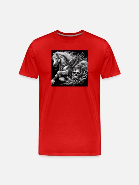 Heavy Pegasus - Men's Premium Organic T-Shirt - red