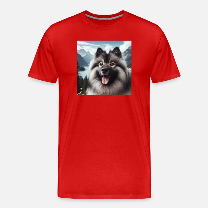 Joyeux Wolfspitz - T-shirt bio Premium Homme - rouge