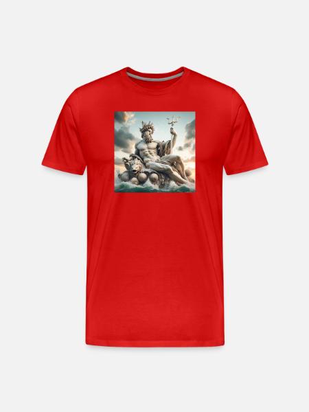 Poséidon - T-shirt bio Premium Homme - rouge