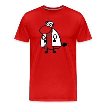Doctor's Sheep - Men's Premium Organic T-Shirt - red - Front - Damien (186cm)