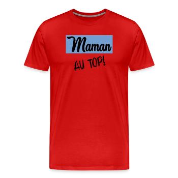 MUTTERTAG. SCHÖNEN MUTTERTAG. MAMA - Männer Premium Bio T-Shirt - Rot - Vorne - Damien (186cm)