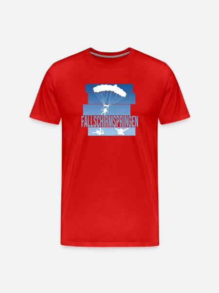 Fallschirmspringen - Männer Premium Bio T-Shirt - Rot