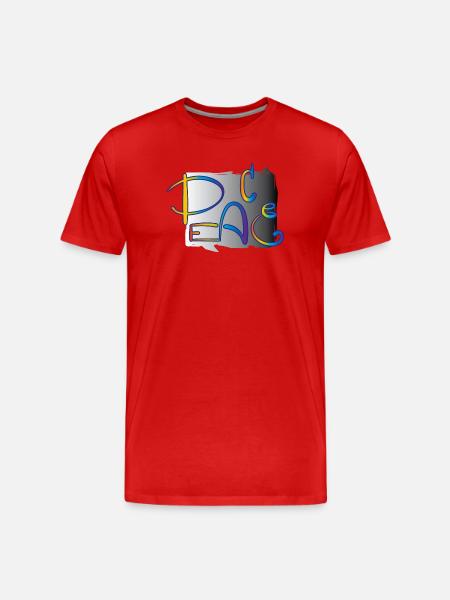 Peace Frieden - Men's Premium Organic T-Shirt - red