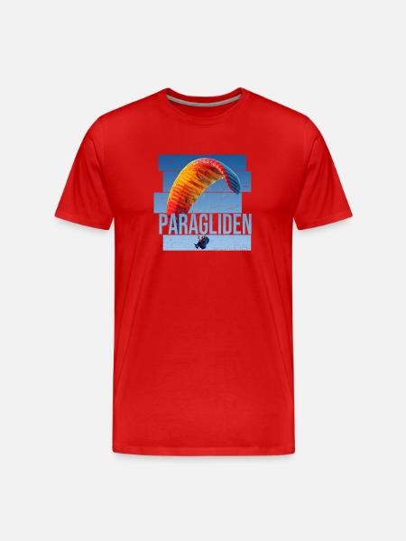 Paragliden - Männer Premium Bio T-Shirt - Rot