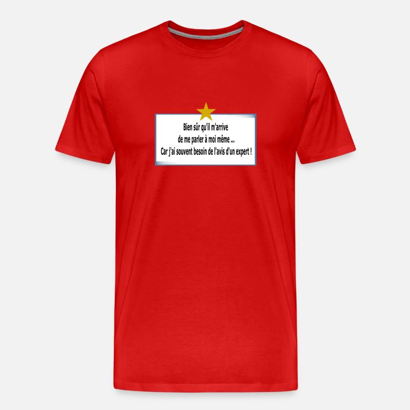 Ich rede mit mir selbst - Männer Premium Bio T-Shirt - Rot