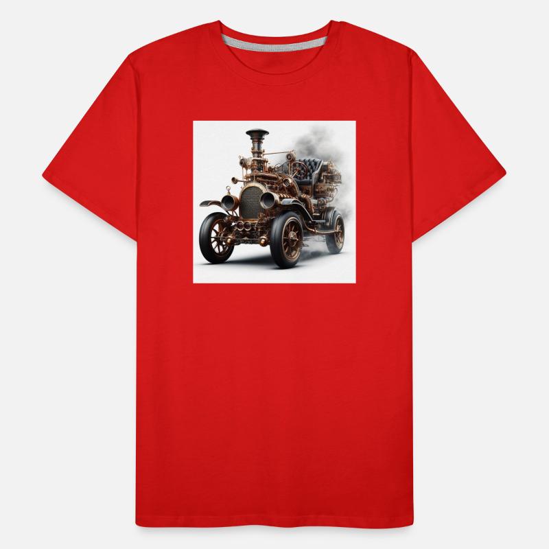 Wagon à vapeur T-shirt bio Premium Homme