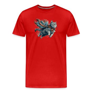 Super Katze Britisch Kurzhaar BKH getigert - Männer Premium Bio T-Shirt - Rot - Vorne - Damien (186cm)