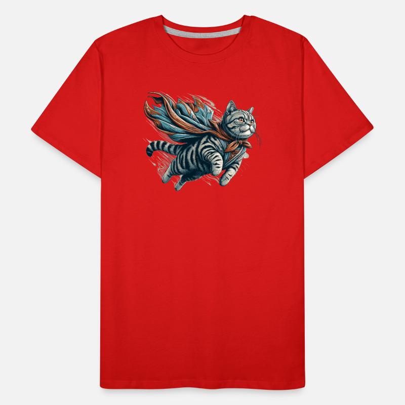 Super Katze Britisch Kurzhaar BKH getigert Männer Premium Bio T-Shirt