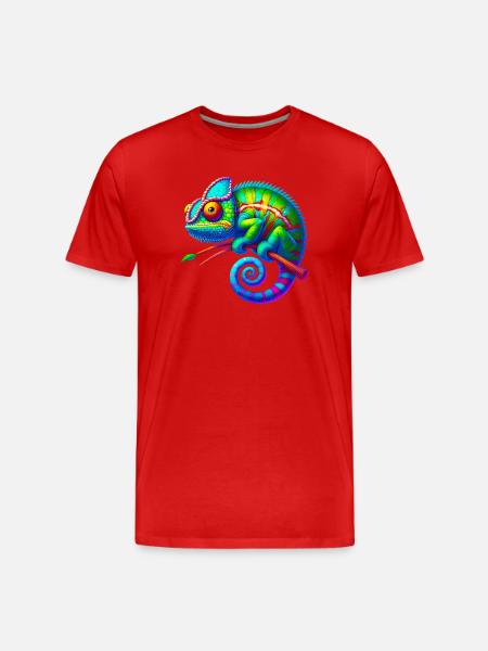 Chameleon - Men's Premium Organic T-Shirt - red