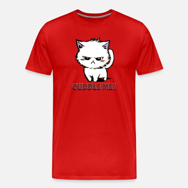 cuddle me2 - Männer Premium Bio T-Shirt - Rot