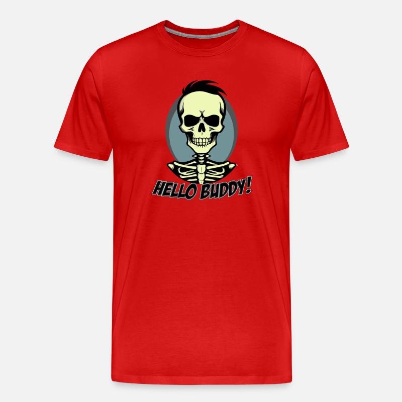 Hello Buddy 2 - Männer Premium Bio T-Shirt - Rot