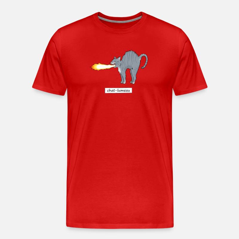 Lume-Katze - Männer Premium Bio T-Shirt - Rot