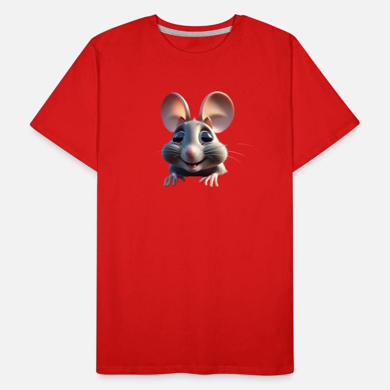 Whimsical Mouse Cheer Men's Premium Organic T-Shirt