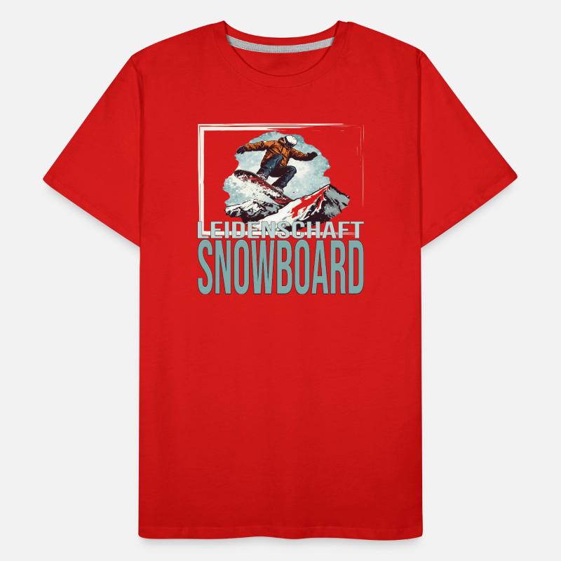 Leidenschaft Snowboard Männer Premium Bio T-Shirt