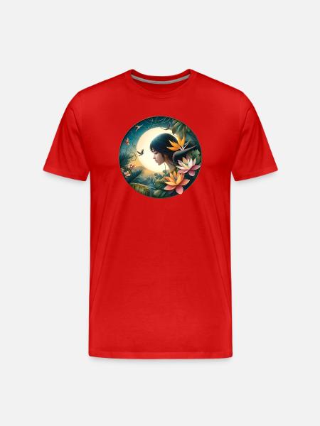 Paradise Night - Men's Premium Organic T-Shirt - red