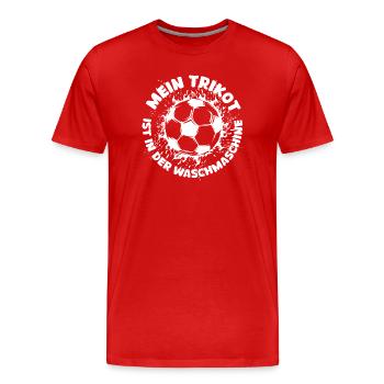 Football Drôle Dictons Mon Maillot En Lingerie Logo - T-shirt bio Premium Homme - rouge - Devant - Damien (186cm)