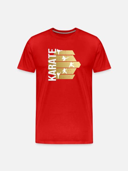 Karate - Männer Premium Bio T-Shirt - Rot