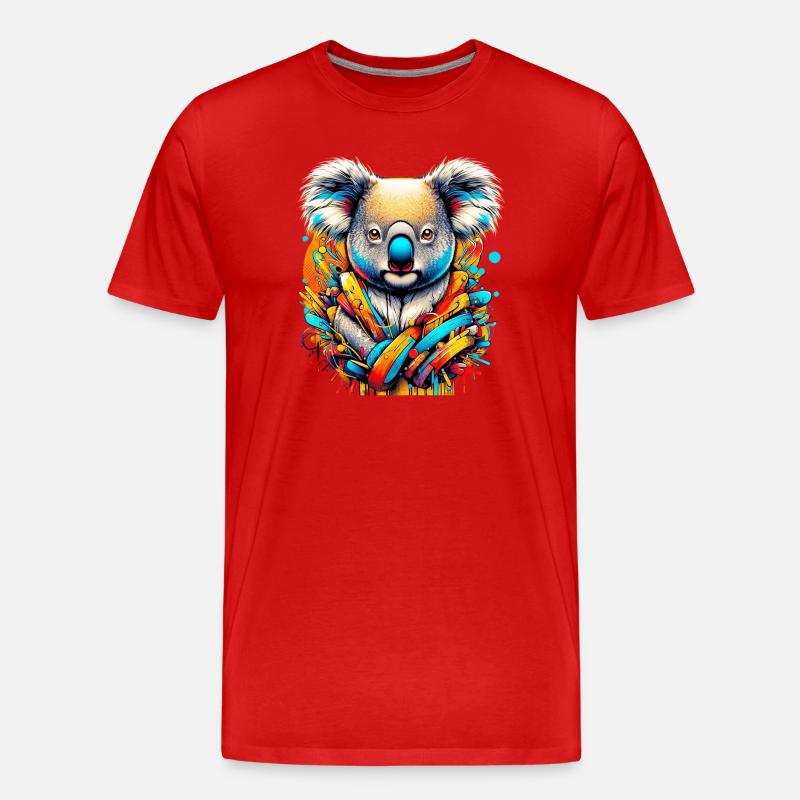 Koala - Männer Premium Bio T-Shirt - Rot