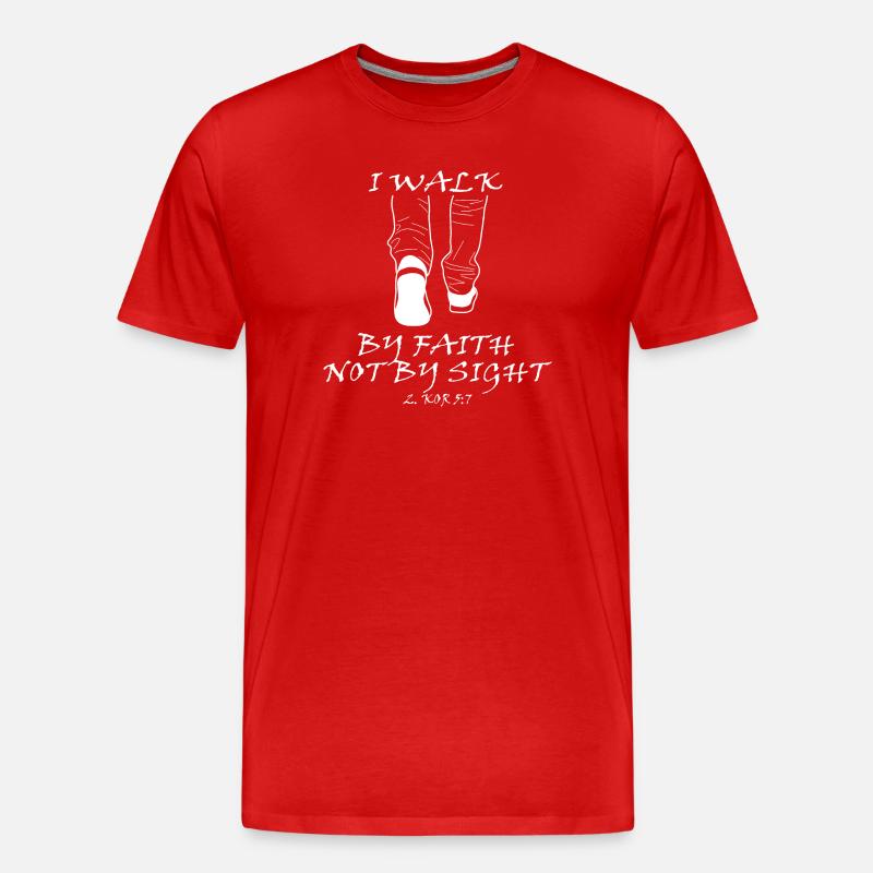 Inspirierende Sneaker Botschaft - Männer Premium Bio T-Shirt - Rot