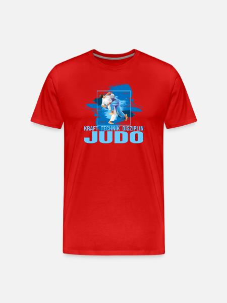 Kraft - Technik - Disziplin - Judo - Männer Premium Bio T-Shirt - Rot