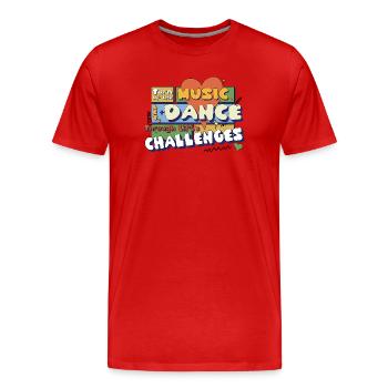 Turn Up The Music 70s Saying Seventies - Men's Premium Organic T-Shirt - red - Front - Damien (186cm)