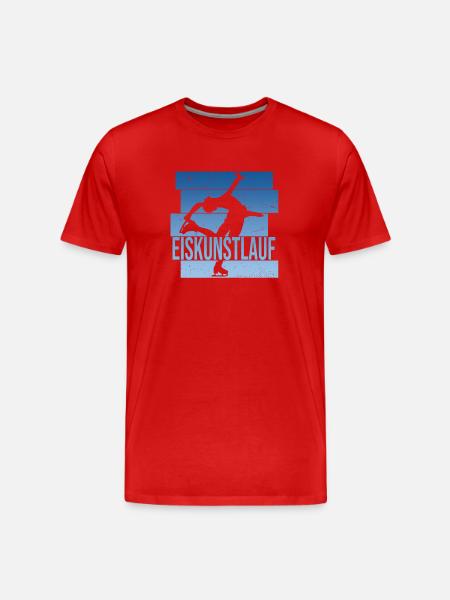 Eiskunstlauf - Männer Premium Bio T-Shirt - Rot