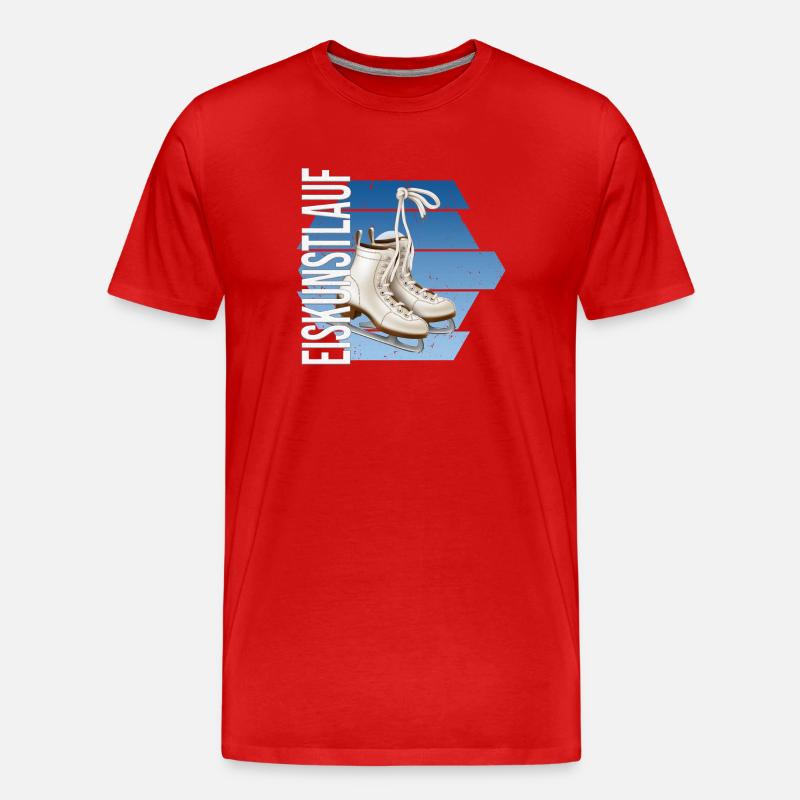 Eiskunstlauf - Männer Premium Bio T-Shirt - Rot